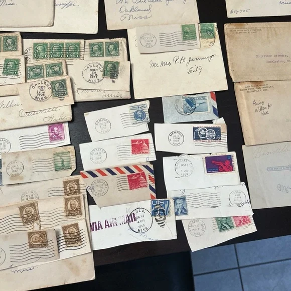 Vintage Stamped Envelopes Collection lot of 106 postmarked 1902-1960 - Picture 3 of 15